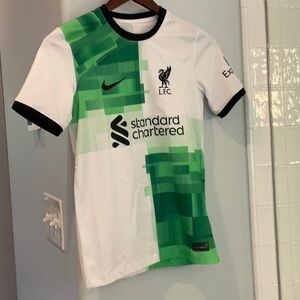 Nike Green and White Soccer Jersey